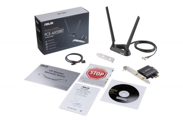 Адаптер ASUS PCE-AX58BT, AX3000 Dual Band PCI-E, WiFi 6 (802.11ax) 