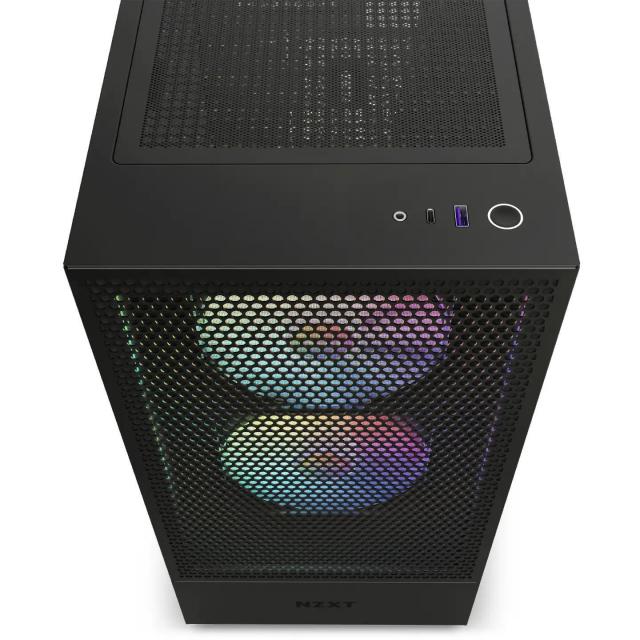 Case NZXT H5 Flow RGB Matte Black, Mid-Tower 