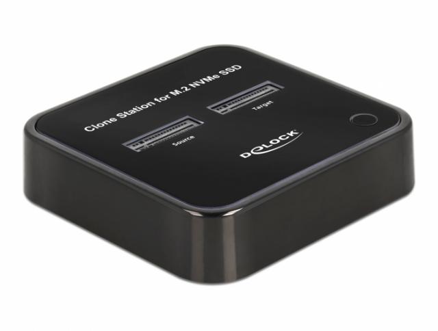 Delock M.2 Docking Station for 2 x M.2 NVMe PCIe SSD with Clone function 