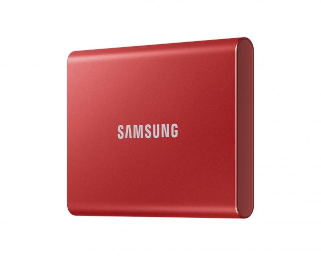 Външен SSD Samsung T7 Indigo Red SSD 500GB, USB-C 