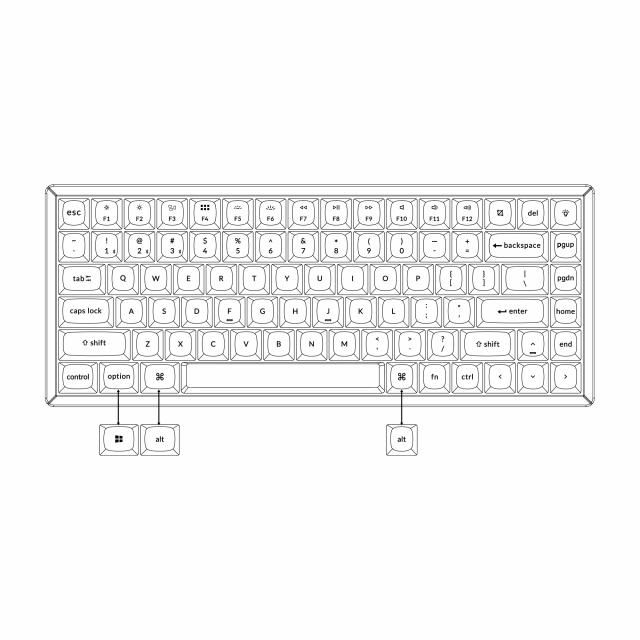 Mechanical Keyboard Keychron Keychron K2 Pro Hot-Swappable Keychron K Pro Mechanical Brown switch, RGB Backlight Aluminium Frame 