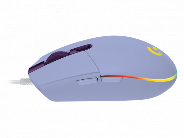 Геймърска мишка Logitech G102 LightSync, RGB, Оптична, Жична, USB, Лилав 