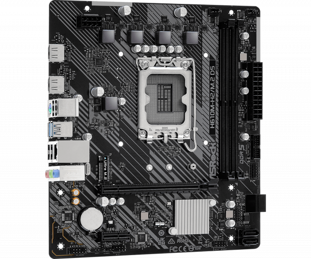 Дънна платка ASRock H610M-H2/M.2, DDR5, mATX 