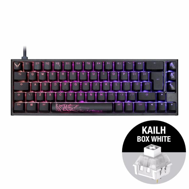 Геймърскa механична клавиатура Ducky x PowerColor One 2 SF RGB, Kailh BOX White 