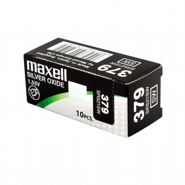 Бутонна батерия сребърна MAXELL SR521 SW /AG0/379/ 1.55V 