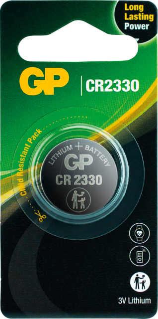 Литиева бутонна батерия GP  CR-2330 3V  1 бр. в блистер /цена за 1 бр./ 