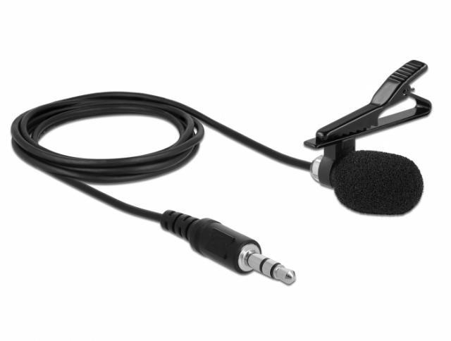 Delock Tie Lavalier Microphone Omnidirectional with Clip, 66279 