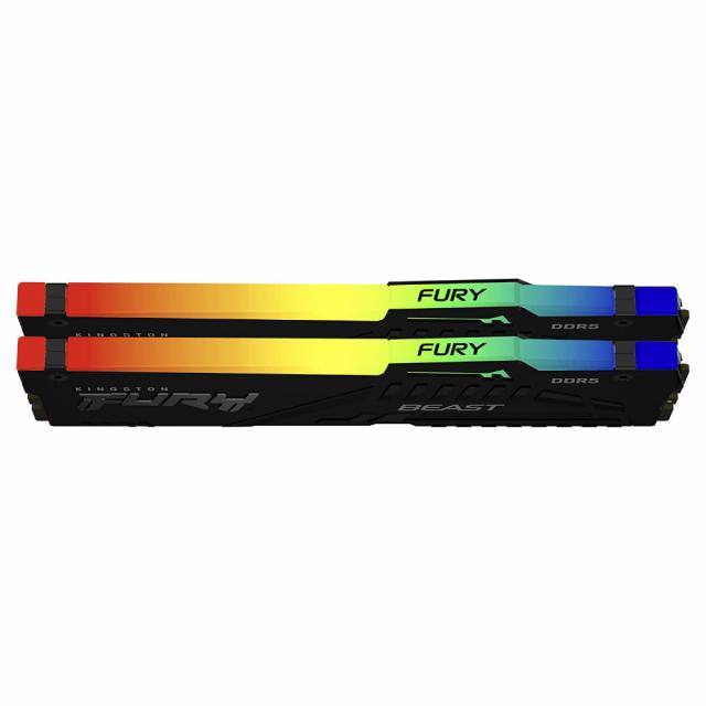 Памет Kingston FURY Beast Black RGB 64GB(2x32GB) DDR5 5200MHz KF552C40BBAK2-64 