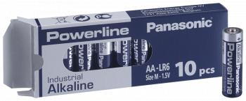  Alkaline Battery LR6 AA 1,5V 10PK INDUSTRIAL Powerline  PANASONIC