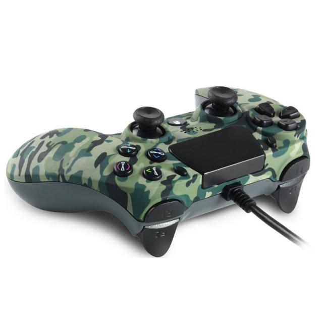 Wired Gamepad Spartan Gear Hoplite for PC and PS4, Green Camo 