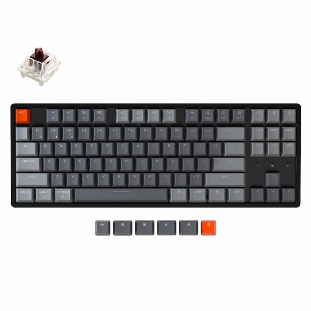 Геймърска Механична клавиатура Keychron K8 Aluminum Hot-Swappable TKL Gateron Optical Brown Switch RGB LED ABS 