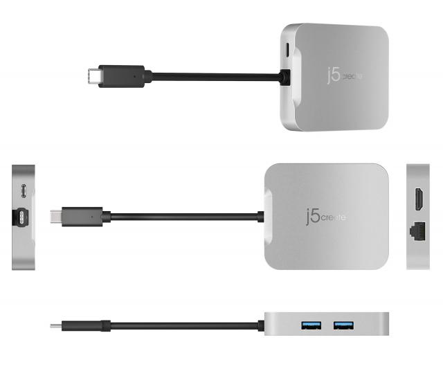 Докинг станция j5create JCD391 4K60 Elite USB-C PD, USB-A, HDMI, RJ-45 