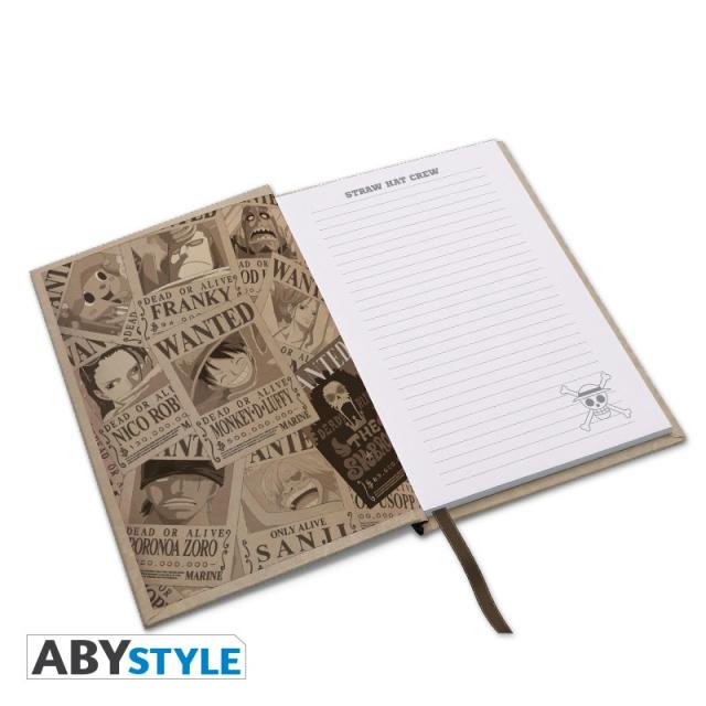 ABYSTYLE ONE PIECE Notebook Wanted Luffy A5 