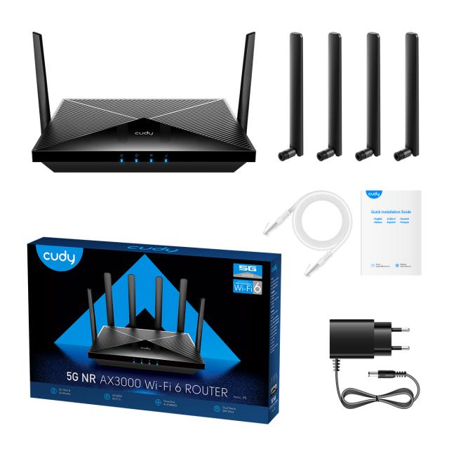 Wireless Router Cudy P5, 5G SA/NSA AX3000 Wi-Fi 6 CPE 