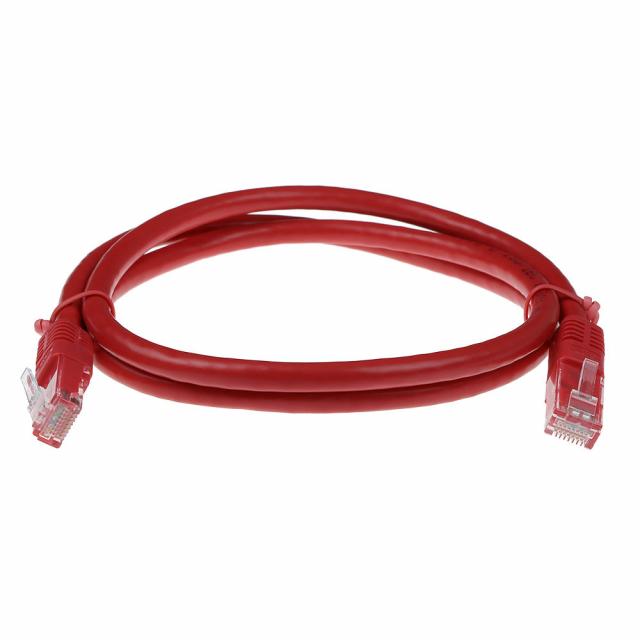 Red 0.5 meter U/UTP CAT6 patch cable with RJ45 connectors 