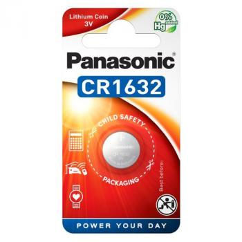 Battery lithium CR1632 3V  PANASONIC, 1 pcs in blister /price is for 1 pc/