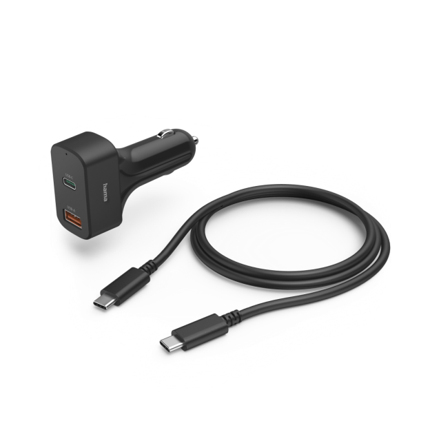 Зарядно за лаптоп за кола HAMA, USB-C, (PD), 5-20 V/ 65 W, 200018 