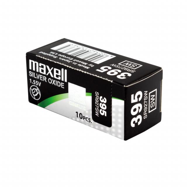 Бутонна батерия сребърна MAXELL SR927 SW /395/399/  AG7   1.55V 