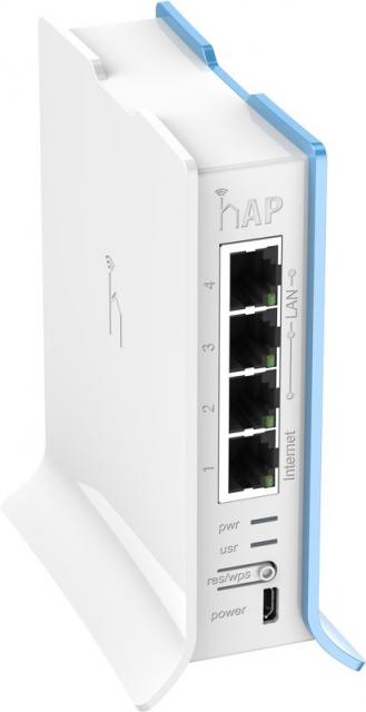 Безжичен Access Point MikroTik hAP lite RB941-2nD-TC, 32MB RAM, 4xLAN, built-in 2.4Ghz 802.11b/g/n, tower case 