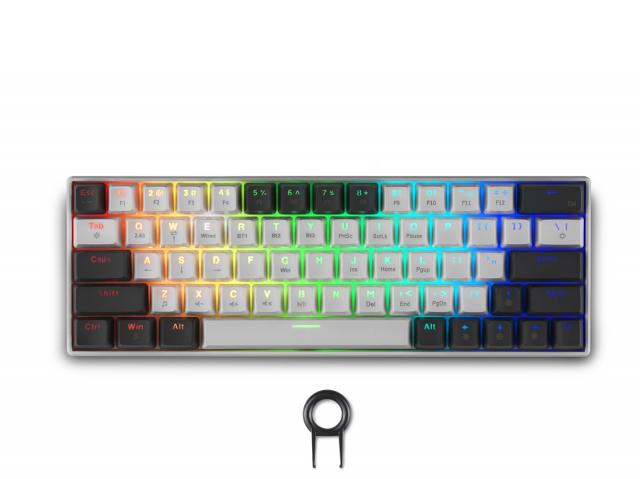 Геймърска безжична клавиатура Spartan Gear Pegasus 2 RGB White/Grey 