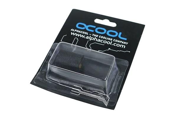 Муфа Alphacool, Вътрешна резба G1/4 AG - G1/4 AG, Черен мат 