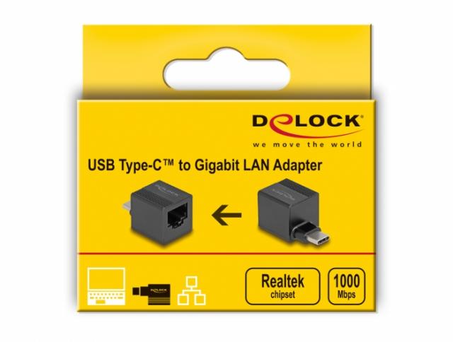 Адаптер DeLock 66462, Type-C - Gigabit LAN, mini 