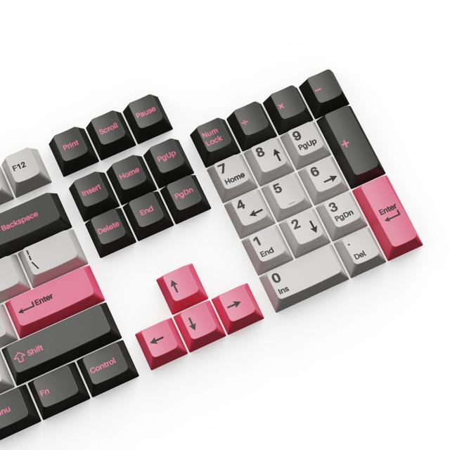 Keychron Cherry Profile Double - Shot PBT Full Set 219 Keycaps - Dolch Pink 