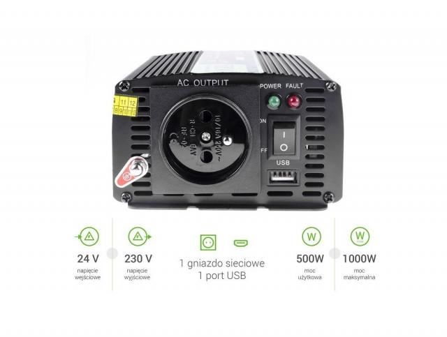 Inverter GREEN CELL INV04 24V/5000W 