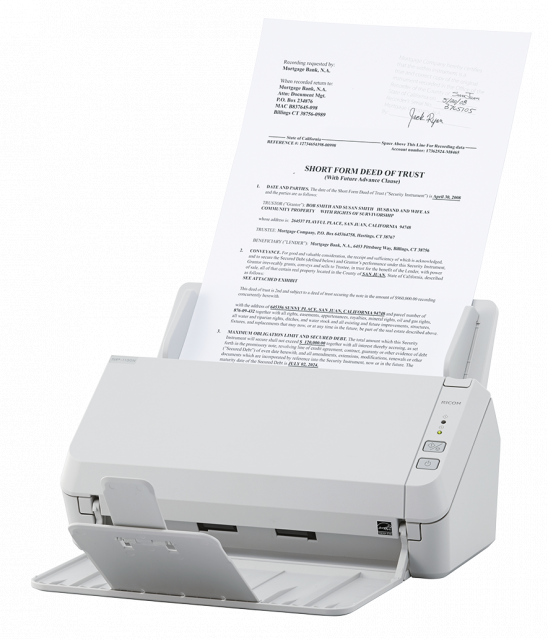 Скенер Ricoh SP-1130N, A4, ADF USB 3.2 LED 