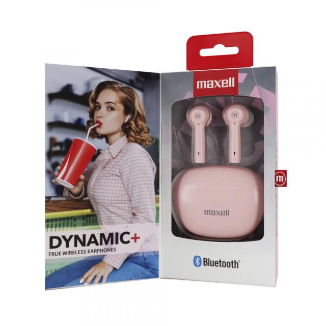 Блутут слушалки MAXELL Dynamic, Докинг кутийка, True Wireless, Розов 