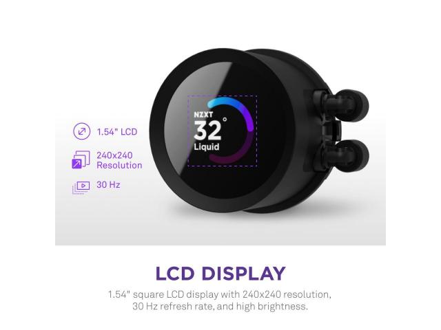 AIO Liquid Cooler NZXT Kraken 360 Black, LCD Display 