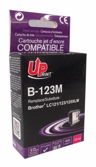 Ink cartridge UPRINT LC121/123/127 BROTHER, Magenta 