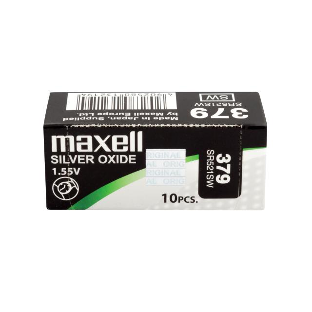 Бутонна батерия сребърна MAXELL SR521 SW /AG0/379/ 1.55V 