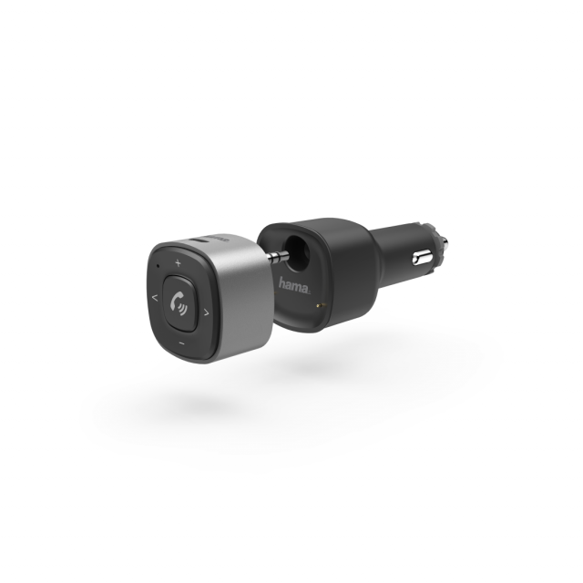 Hama Bluetooth Receiver for Cars, with 3.5 mm Plug and USB Charger 