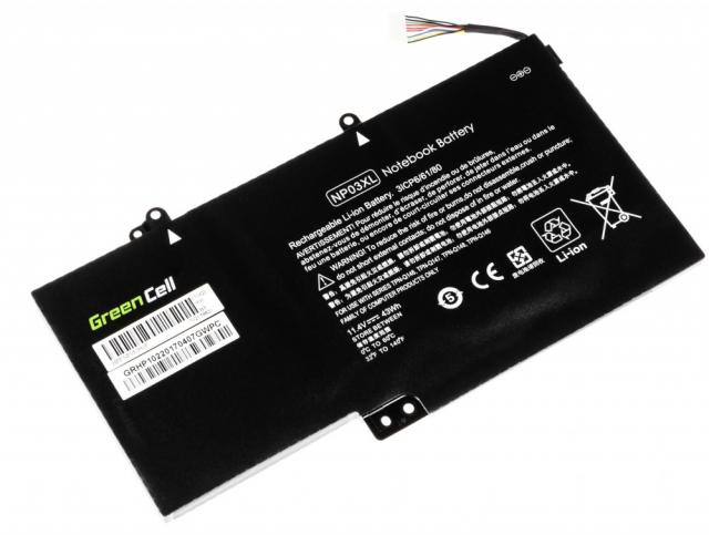 Laptop Battery for HP Pavilion x360 13-A 13-B / 11,4V 3400mAh  GREEN CELL 