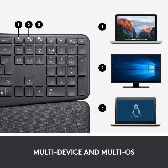 Wireless Keyboard Logitech ERGO K860 