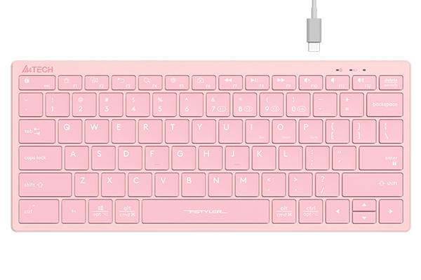 Безжична клавиатура A4TECH FBX51C FSTyler, розово 
