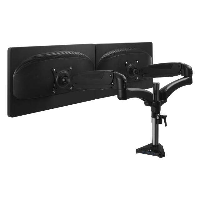 Desk Mount Dual Monitor Arm ARCTIC Z2 (Gen3), 34", 8 kg, 4 x USB 3.2 Gen1, Black 