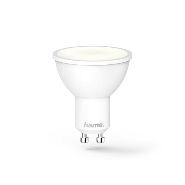 Hama WLAN LED Lamp, GU10, 5.5W, RGBW, Dimmable, Refl., for Voice / App Control 