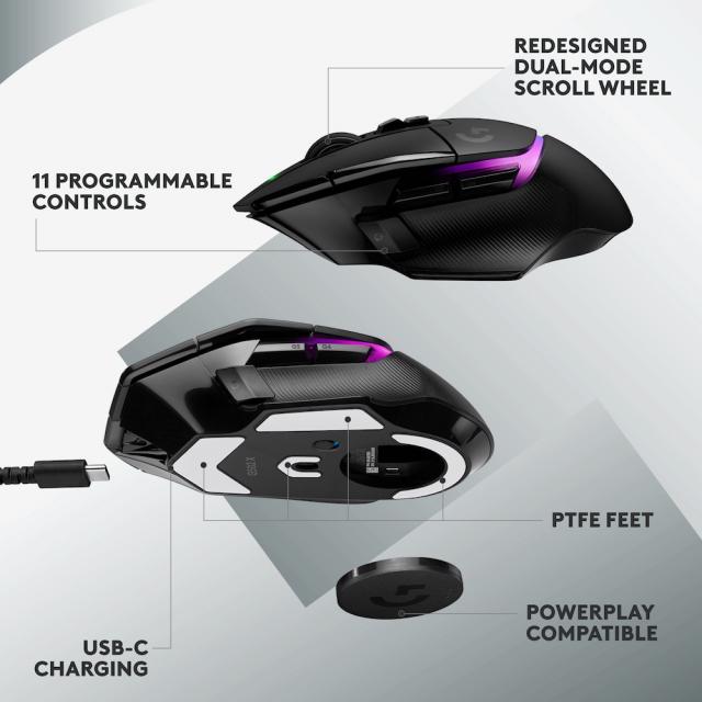 Gaming Mouse Logitech G502 X Plus Black Lightsync RGB 