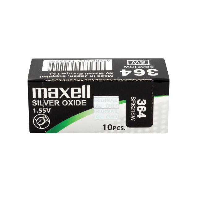 Button Battery Silver MAXELL SR621SW / 364 / AG1 / 