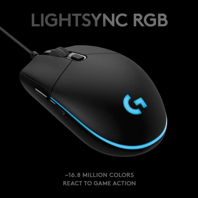 Геймърска мишка Logitech G Pro Hero, Оптична, Жична, USB 