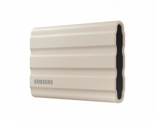 External SSD Samsung T7 Shield, 1TB USB-C, Moonrock Beige 