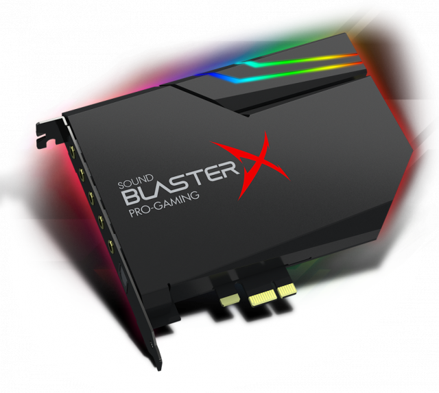 CREATIVE SOUND BLASTERX AE-5, 7.1, DAC + RGB AURORA LIGHTING 