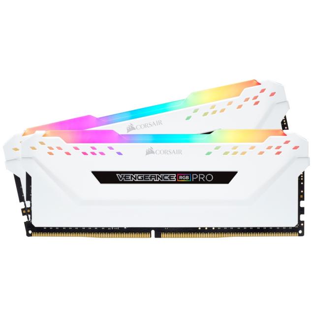 Памет Corsair Vengeance PRO RGB White 16GB(2x8GB) DDR4 3600MHz CMW16GX4M2D3600C18W 