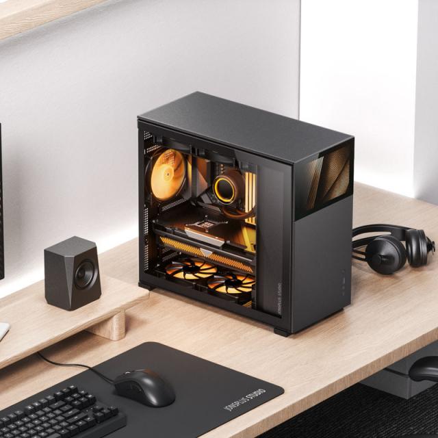 Case Jonsbo D41 Screen TG, mATX, Black 