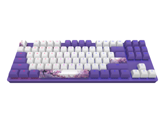 Геймърскa механична клавиатура Dark Project 87 Violet Horizons RGB TKL - G3MS Sapphire Switches, ABS 