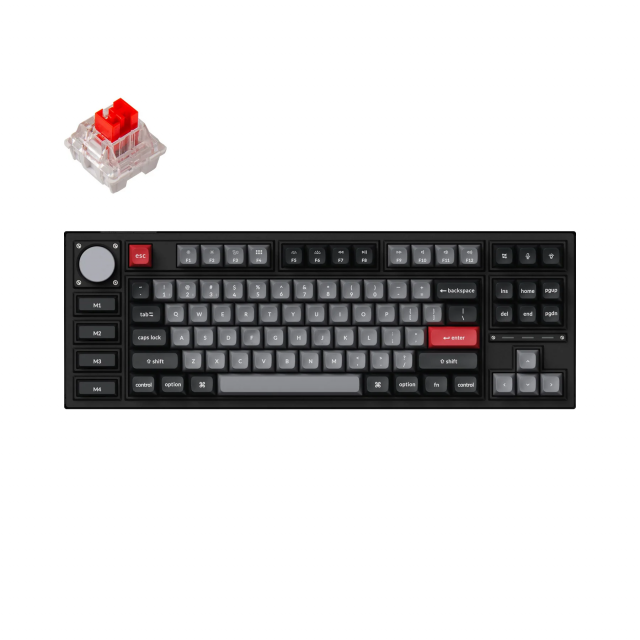 Keyboard Keychron Q3 Pro Carbon Black TKL K Pro Red Switch RGB LED PBT 