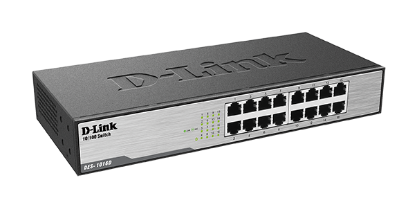 Switch D-Link DES-1016D/E, 16 -port 10/100, Desktop, rack mount 