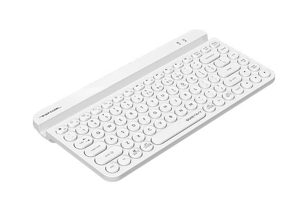 Безжична клавиатура A4tech Fstyler FBK30, Bluetooth, 2.4G, Стойка за телефон, Кирилизирана, Бяла 